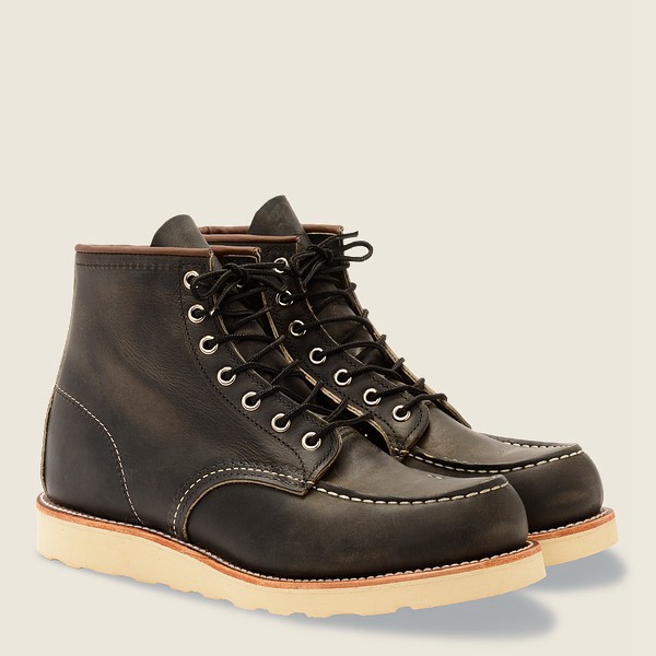 Bottes Red Wing Heritage - Classic Moc - 6-Inch Rough & Tough Cuir - Grise Foncé - Homme 032QVDRHC